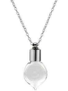 Blood Vial Necklace Stainless Steel Glass Heart Vial Perfume Bottle Cremation Urn Pendant Necklace For Women Keepsake Memorial Jewelry2025 - 7 - 查看 12