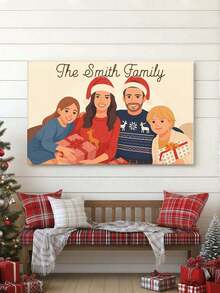 Catygift Retrato de pareja personalizado en lienzo, impresiones de póster, estilo de ilustración dibujada a mano, regalo de aniversario único, regalo de boda