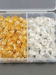 300pcs/Box Flower Vase Bead Caps, Jewelry Findings, Small Glass Shaped Spacer Beads, Cone Bead Caps, DIY Jewelry Making Supplies - J41 - View 5