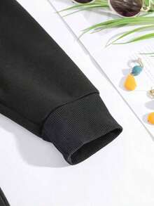 HoodieWomen's Hamilton Musical Hoodie - Alexander Hamilton & Eliza Schuyler Graphic, Official Merchandise, Casual Pullover Sweatshirt With Pocket, Machine Washable Winter Warmth, Hamilton Musical Gifts For Fans, Black With White Lettering And Iconic Hamilton Logo, Cozy Fall/Winter Wear, Inspired By The Musical, Relaxed Fit For Everyday Comfort, Fan Apparel, Theater Merchandise, Graphic Print, Vintageinspired Design, Comfortable, Soft Fabric, Themed Clothing, Music Lovers Festive Casual Daily Wear Crewneck Sweatshirt Festive Casual Daily Wear Crewneck Hoodies For WomenLoose And Comfortablewinter Clothes For Women Hoodies For Women - 黑色 - 查看 3