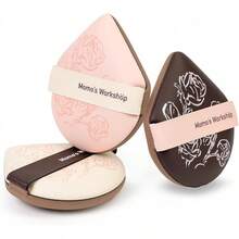 Pink Makeup Sponge, Rubycell, Shape, Foundation Sponges With Glossy PU Leather,/Sheer Foundations, Cosmetic Puff, Medium Bounce,Travel Friendly & Reusable,2pcs & Storage