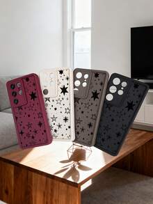 GALLAPLE Star Pattern Phone Case Cover Protective Shockproof Cute Black White Design Fashion Cool Stylish For Men Women For IPhone S25Ultra S25 24 23 22 21 Plus FE A54 A53 A52 A36 A35 A34 A33 A16 A15 A14 A13 Case - 酒紅色 - 查看 1