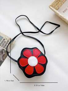 Nuevo estilo Ins Monedero mini cruzado con flores de colores caramelo, versátil y de moda de nicho - Rojo - Ver 3
