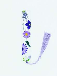 5pcs/1pc Creative Resin Dry Flower Bookmarks, Suitable As Student And Teacher Gift,School Supplies,Back To School - Multicolor - View 23