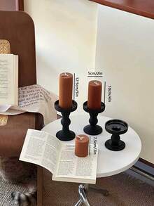 Brown Pillar Candles - 2x6 Inch, Christmas Home Decoration Candles, 56 Hours Long Burning Candles, Dripless & Smokeless Large Red Candles For Holiday Decor, Fireplace, Christmas,Advent