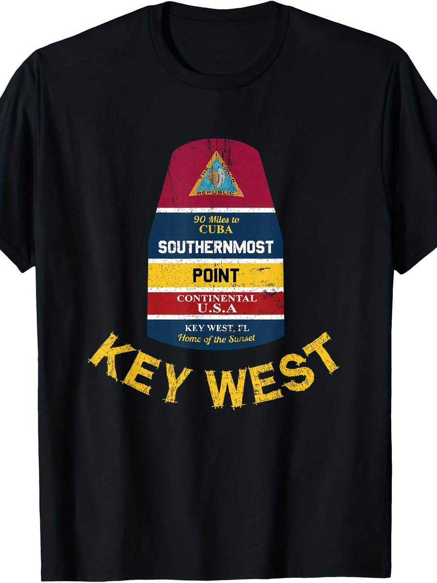 Southernmost Point - Key West Florida Keys Souvenir T Shirt T-Shirt - 款式5 - 查看 1