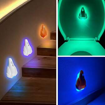 运动传感器卫生间氛围灯，LED 充电夜灯，适用于走廊、过道、墙角