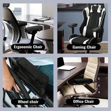 2 Thick Memory Foam Chair Armrest Pads Office Chair Arm Elbow Rest Covers Set US - màu đen - Xem 2