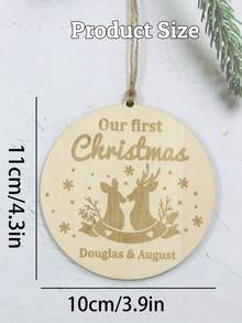 Decorações de Natal de madeira com nomes personalizados, enfeites de árvore de Natal personalizados, presentes de noivado para casais, Feliz Natal, decoração de Natal personalizada, primeiro Natal, presentes de Natal, Natal, padrões de rena/boneco de neve/árvore de Natal, decoração de casa, família, presentes de casamento, aniversário, festa de Natal - Estilo A - Ver 5