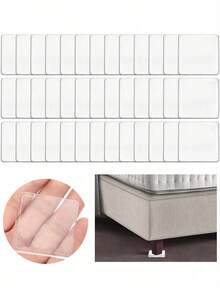4 Stück/Set Anti-Rutsch Möbelgleiter, vielseitig einsetzbar, rutschfeste Möbelgriffe zum Reinigen, selbstklebende rutschfeste Möbelgleiter, Anti-Rutsch Hartholzboden Sofa Schützer, auch geeignet für Teppichbefestigung, Türpuffer, mit gewisser Stoßdämpfungswirkung (quadratisch)