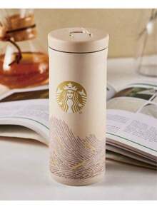 Garrafa térmica Elegant Rhythm 355ml, cabo ondulado 3D antiderrapante, sistema de vedação de silicone, retenção de calor e frio altamente eficaz, design leve e versátil. Elegant Rhythm - Ritmo elegante - Ver 2