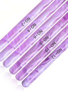 6/3 件套亚克力指甲刷套装，水晶笔雕刻笔美甲工具，美甲设计工具，3D 生成器指甲胶刷 - 亚克力美甲刷 - 适用于家庭美甲沙龙、旅行、约会、礼物 - 彩色 - 查看 4