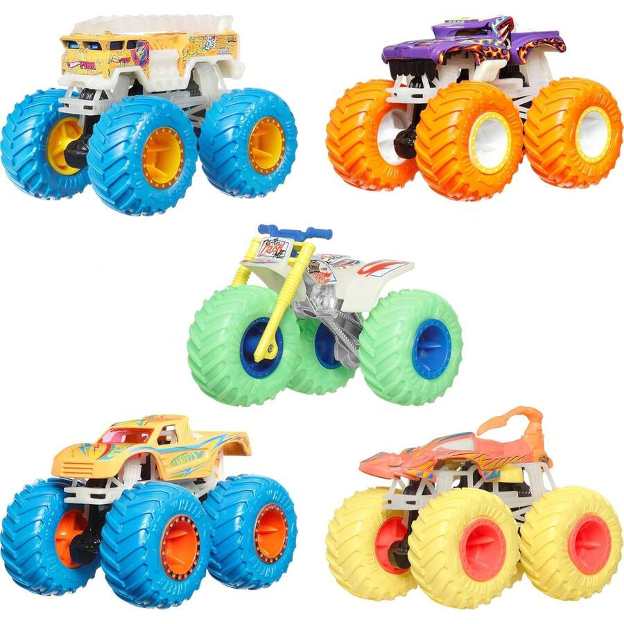 Monster Trucks Vehículo de Juguete Sorpresa Glow in The Dark Escala 1:64 para niños de 3 años en adelante - 1 - Ver 1