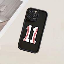 Baseball-Themed Durable Phone Case, Enhanced Grip - Shockproof, Concave Design Compatible With IPhone 7 To 16 Pro Max Models - Perfect Gift For Sports Enthusiasts - Color Mixing - View 3