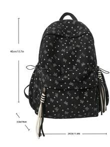 Women's Minimalist Large Capacity Classic Floral Backpack - Multicolor - View 5