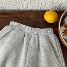 2-5岁男童保暖内衬运动裤，冬季新款休闲加厚抽绳运动裤