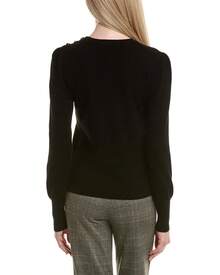 Bruno Magli Button Shoulder Wool & Cashmere-Blend Sweater - màu đen - Xem 3