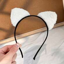 Plush Cat Ear Headband, Sweet & Cute Style, Women Hair Accessories, Holiday Essential Headpiece, Suitable For Casual Daily Wear And Parties, School Supplies, Back To School, Autumn Accessories, Halloween Decoration,Gifts,Travel,Gifts For Women,Hair Stuff,Stocking Stuffers - Multicolor - View 16