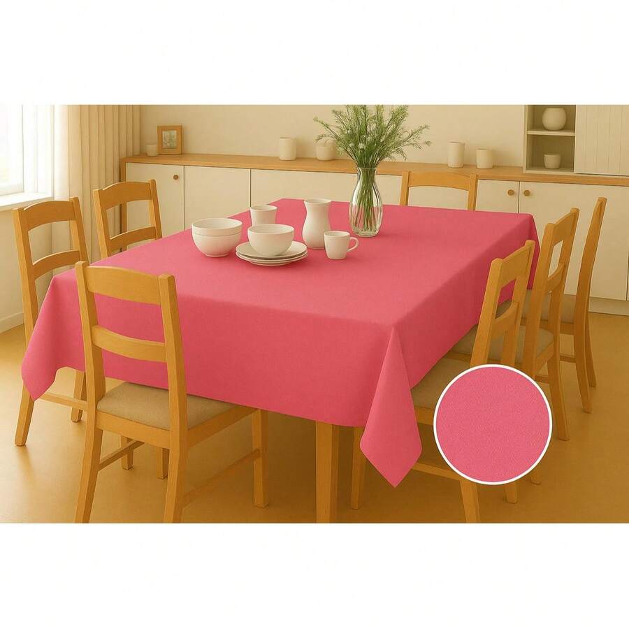 Oxford 6-Seater Tablecloth With Hemmed Finish - 藕粉色 - 查看 1