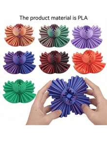 1pc ADHD Gear 3D Printed Rotating Ball, Finger Gear Spinner To Relieve Stress And Anxiety - Suitable For Sensory Needs, Finger Gear Ball - Unique Home And Office Decor, Party And Creative Gift - Multicolor - View 2