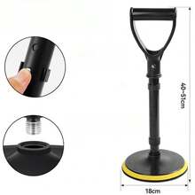 600lbs Capacity Standing Assistance Aid, Height Adjustable 40-51cm Mobility Support Tool With Stable 18cm Anti-Slip Base - Black - View 6