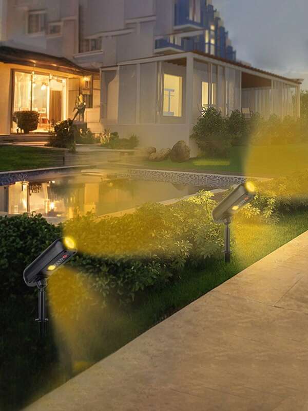 1pc Solar Powered Ground Light, Outdoor Lawn Pathway Landscape Lighting For Garden, Yard, Park, Waterproof, Home Lighting For Villa, Corridor, Garage Entrance