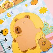 Capybara Adhesive Notebook – Cute Mini Notebook With Decorated Covers And Stickers For Creative Notes - 彩色 - 查看 4