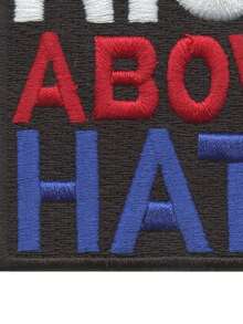 1PC Rise Above Hate Patch Wrestling Fandom Script Embroidered Iron On - Multicolor - View 5