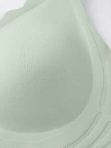 1pc Maternity Nursing Bra, Breathable Postpartum Breastfeeding Bra, Comfortable Seamless Wirefree Bra - Grey - View 4