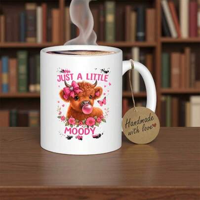 1pc Cute Cow & Highland Cow Scottish Cow Ceramic Mug With Scottish Cow Design - Pink Bow & Hearts, Farm Animal Coffee Cup,, S,, Home & Travel, Christmas Decorations, Storage And Organization, Wall Art, Pillows For Sleeping, Christmas Table Decorations, Weird Home Decor, Christmas Tablecloth, Christmas Decoration, Coffee Mug, Christmas Table Runner, Christmas Ribbon, Scented Candles, Decorative Items For Home, Aesthetic Room Decor, Throw Pillows, Pillowcase, Home Furniture And