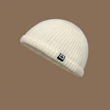 1顶冬季针织帽，保暖圆顶防寒帽，休闲腈纶滑雪帽，男士冬季保暖帽，冬季服装 - 彩色 - 查看 10