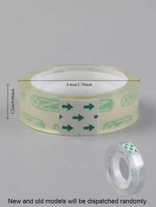 60片/4片透明文具胶带学生误发粘性窄型封口胶带高粘度修补胶小透明胶带家用办公用品封口