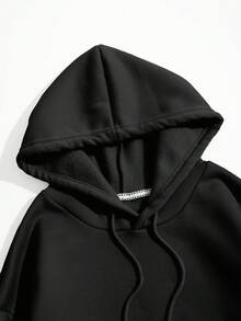 Pullover Double-Hooded Sweatshirt,Lively, Versatile For Daily Use, Autumn, Women's Wear, Winter Wear, Christmas, Party, Going Out, Chic - Black - View 7