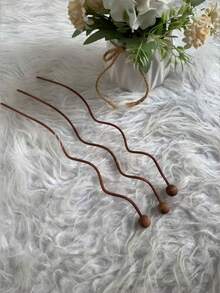 3/5pcs Set Fragrance Diffuser Rods, Unique Design, 100% Natural Rattan, Wooden Beads, Fragrance Sticks, Large S-Shape, Woven Material, Decorative Home Accessory - Multicolor - View 11