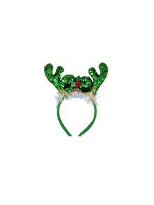 Christmas Reindeer Antler Headband, Reindeer Antler Headpiece For Christmas Party Decoration, Glitter Unicorn Horn Reindeer Antler Christmas Hair Accessories, Christmas Kids Hair Accessories