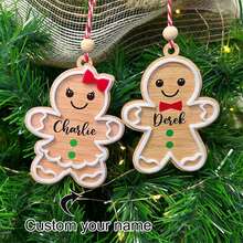 Décoration de Noël personnalisée en pain d'épices, ornement de biscuit 3D personnalisé en cadeau de Noël, ornement de pain d'épices personnalisé, ornements pour enfants, étiquettes cadeaux, décoration d'arbre de Noël, décoration de Noël, ornement de Noël, cadeau de Noël.