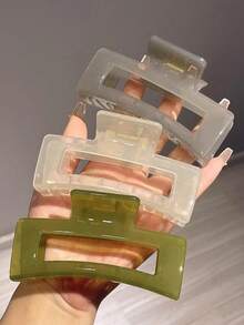 3 件/1 件果冻色 11 厘米/4.33 英寸大号轻质塑料发夹，时尚百搭高端简约优雅纯色发饰，适合日常外出、休闲、派对、通勤、度假、洗脸、沐浴、化妆、搭配衣服发爪爪夹发夹发夹发夹接发夹，学校用品，大学秋冬 - 彩色 - 查看 9