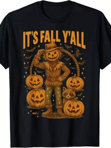 It's Fall Yall Thankful Grateful Scarecrow Thanksgiving PUM T-Shirt - 款式8 - 查看 1