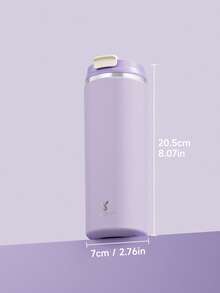 Meoky 16oz Double Wall Stainless Steel Travel Coffee Cup With Sealed Lid – Insulated Vacuum Coffee Mug, Portable Car Cup, Keeps Drinks Hot & Cold For Students, Office, Outdoor Activities & Back To School - Purple - View 6