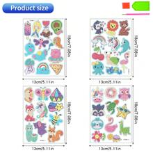 45pcs Diamond Painting Stickers Cartoon Animal Handmade DIY Stickers - Multicolor - View 7