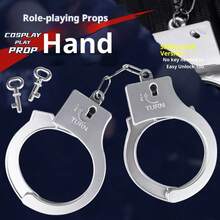 1 pieza Esposas de plástico nuevas de 2025, juguete realista con cerradura de - Regalo de cumpleaños - Regalo de Navidad - Regalo perfecto - Multicolor - Ver 2