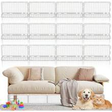 12 Pcs Under Couch Blocker 37 * 16.5 Cm Under Bed Blocker For Pets Furniture Couch Guards Bumper For Stopping Cats Dogs From Getting Under Sofa Gap White