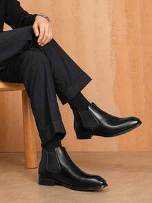 Men's Retro Handmade Chelsea Boots, Classic British Style High-Top Short Boots