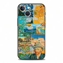 Mona Lisa Van Gogh Oil Painting Art Cover Compatible With  11 12 13 15 16 14 Pro Max Phone Case XR XS 7 8 Plus 2020 Luxury Cover Funda, Cover Compatible With  17 Case,  17 Pro Case,  17 Pro Max Case - a9 - 查看 9