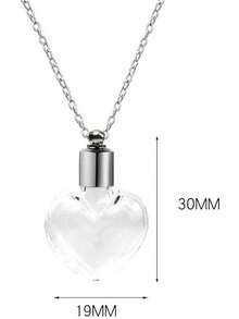 Blood Vial Necklace Stainless Steel Glass Heart Vial Perfume Bottle Cremation Urn Pendant Necklace For Women Keepsake Memorial Jewelry2025 - 6 - 查看 10