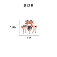 6 PCS Rhinestone Mini Hair Clip Flower Jaw Clip Sparkly Crystal Small Hair Claws Bling Daily Party Birthday For Women Girls - 1 - 查看 6