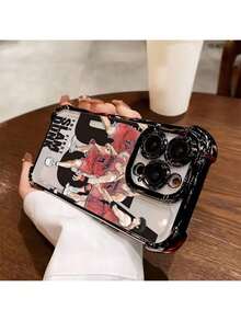 Anime Player TPU Elektroplattiertes Vier-Ecken Weiches Rahmen Stoßfestes Handyhülle Kompatibel mit Vivo Y02/Y02A/Y02T/Y03/Y04.