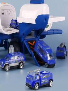 Children's Ejection Track + Storage Inertial Airplane Alloy Car, Musical Early Education Inertial Car Model, Parent-Child Interactive Educational Toys For Boys And Girls (Accessories, Buttons, Stickers, Colors, And Styles Are Random) - Multicolor - View 4