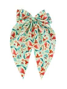 1 Peça Clipe de Cabelo Laço de Festa de Natal de Poliéster, Acessório de Moda para Mulheres, Adequado para Festa de Natal, Presilhas de Garra, Grampo de Cabelo, Barras de Cabelo - Multicolorido - Visão 18