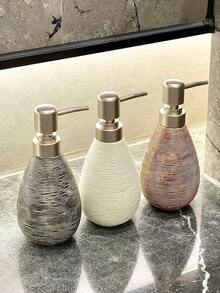 Kreatywna ceramiczna butelka dozująca mydło, ceramiczna butelka na mydło w płynie do łazienki hotelowej, ceramiczna butelka na szampon do łazienki domowej z pompką, okrągłodenna antypoślizgowa butelka na płyn